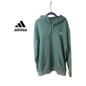Adidas Stadium Fleece Badge of Sport Hoodie Pullover XL Green